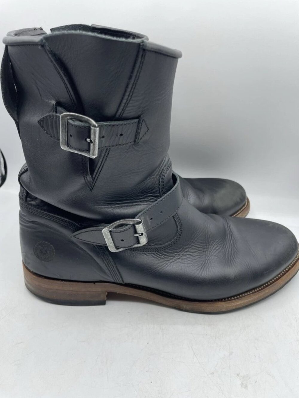 Ranch Road Engineer Leather Linesman Boots Size 11 D color black